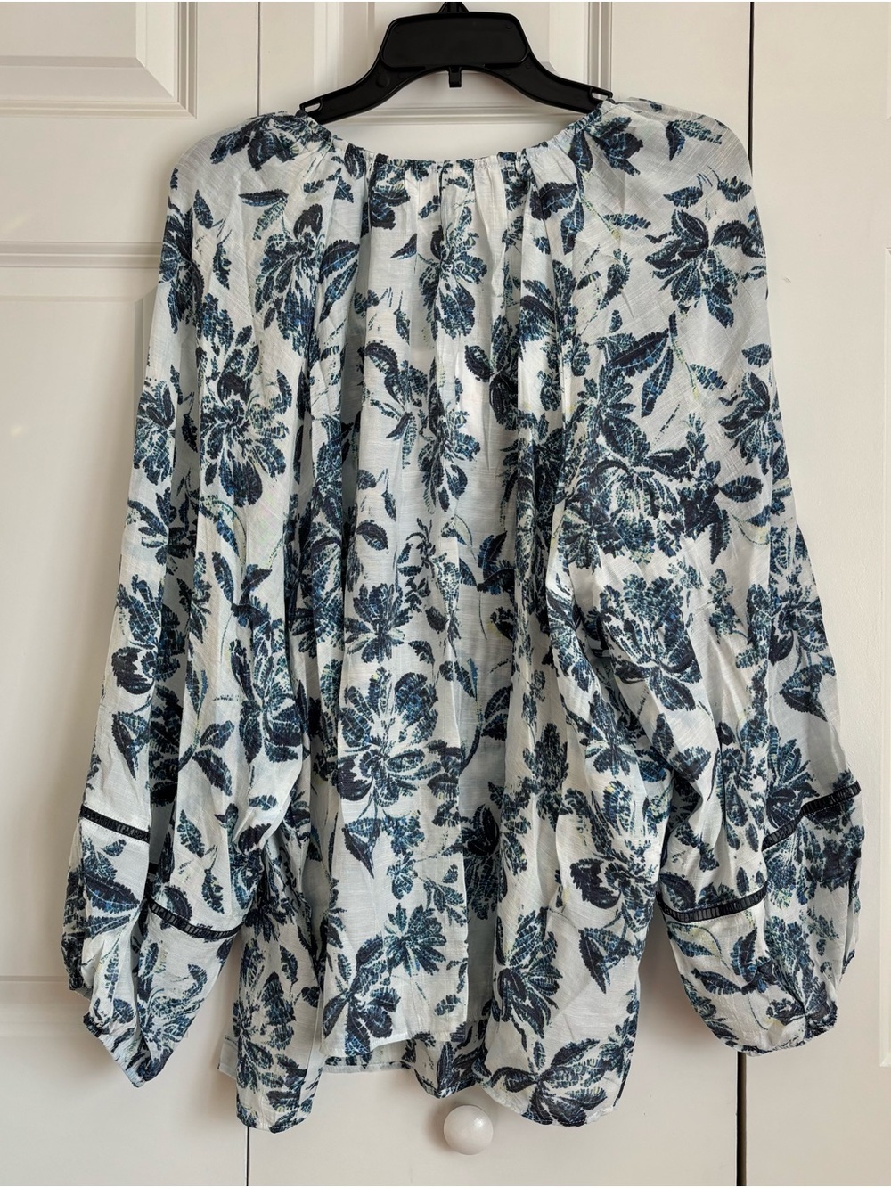 Zac & Rachel Blue Floral Peasant Tunic - Picture 3 of 7